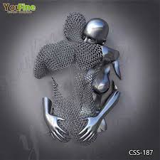 Stainless steel balcony railing design x balcony grill design for house balcony grill aluminum railing systems are the ideal alternative to wood or iron if you are looking for fashionable and class to finish off a project. Abstract Love Design Stainless Steel Man Body Sculpture For Sale Css 187 You Fine Sculpture