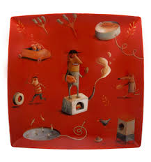 Les il·lustracions de l'artista portuguès joão vaz de carvalho tenen un sabor especial. Ilustradores Internacionais Plate Joao Vaz De Carvalho 2i Vista Alegre