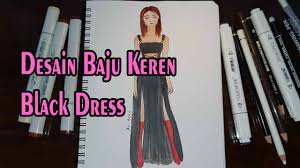 Desain baju couple lebaran modern terbaru. Desain Baju Keren Black Dress Youtube