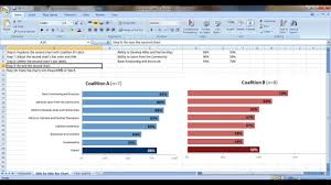 how to create a side by side bar chart in excel