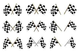 The abstract of two crossed checkered flags vector. Premium Vector Set Of Black And White Checkered Flags Used In Motor Sport With Six Different Crossed Designs And Six Single Flags Showing Different Waving Motions Of The Textile