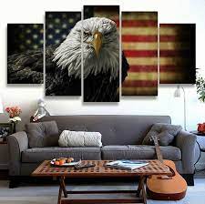 Pick my decor (lawton, ok): Print American Eagles Usa Flag Painting On Canvas Art Modern Home Decor Abstract Painting For Living Room Wall Decor Pt0536 Paintings On Canvas Abstract Paintingpainting For Living Room Aliexpress