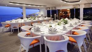 Superyacht Dining Elegant Entertaining Luxury Life Yacht