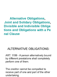 In this section i articulate what i take to be the four jointly in reference to 7 solidarity: Alternative Obligations Etc Ppt Debtor Debt