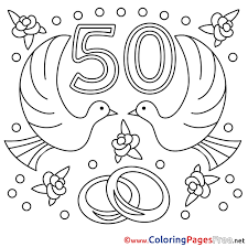 Show your kids a fun way to learn the abcs with alphabet printables they can color. 50 Years Wedding Printable Coloring Pages For Free