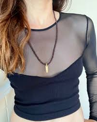 Tiny Garrnett Colored Stone Israeli Antique Brass Etched Dagger With Gold  Toggle Necklace