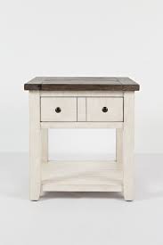 Madison County Vintage White End Table By Jofran Furniture In 2020 White End Tables Furniture Jofran Furniture