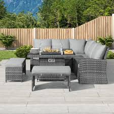 So, choose your favourite and enjoy with friends and family. Cambridge Corner Rattan Dining Set With Firepit Table Grey Kobocrete