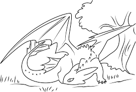 Dragon with a bow on the neck. How To Train Your Dragon Coloring Pages Free Printable Coloring Pages For Kids