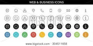 45,419 business card icons in svg and png: Set Business Card Vector Photo Free Trial Bigstock