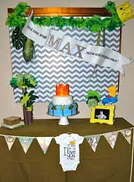 Storybook Baby Shower Where The Wild Things Are Featured At Cake Table Baby S Name Will Be Max Too Mm Wild Things Party Storybook Baby Shower Baby Shower