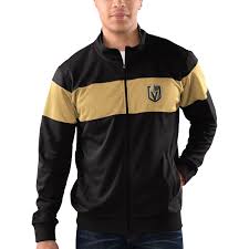 This fanatics branded jacket features awesome vegas golden knights graphics, so even when it's cold outside, you'll still be highlighting your unwavering devotion to the team. G Iii Sports By Carl Banks Vegas Golden Knights Blackgold Strength Full Zip Track Jacket