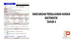 Contoh rph matematik tahun 3 kssr semakan 2019. Rph Matematik Tahun 4 Kssr Pendidik2u
