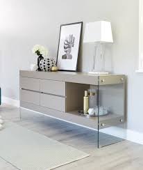 Aria Grey Oak And Glass Sideboard Living Room Furniture Uk Glass Sideboard Grey Oak Sideboard