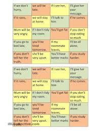 First Conditional Dominoes Conditionals Grammar Teaching English Conditional Sentence