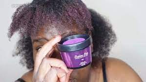 So Here I Am Trying Out Iheartrevolution Rainbow Paste Hair Colour Purple Wings In My Natural Hair Because It Was Easy To Access In