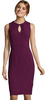 Sleeveless Textured Sheath Dress With Knotted Keyhole Neckline Adrianna Papell Sheath Dresses Work Necklines For Dresses Sleeveless Sheath Dress