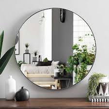 The led light is 5000k cct daylight and 2200 lumens, providing ample light for detailed tasks. Round Black Metal Mirror 30 In Kirklands