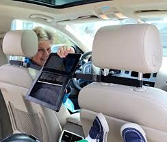 Amazon Com Tablet2go Ipad Holder For The Car Mount Between Headrests For Full Viewing In Back Seat C Ipad Holder For Car Car Accessories Road Trip With Kids