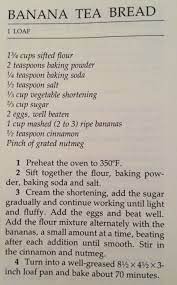 Sweet Breakfast Bread Banana Tea Bread New York Times Cookbook Craig Claiborne Banana Tea Tea Bread Banana Bread Recipes