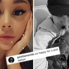 Ariana Grande Posts Rare Intimate Snap Kissing Boyfriend Dalton Gomez