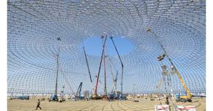 Abu dhabi, united arab emirates. Jeddah Superdome Features Site Made Geometrica Structure