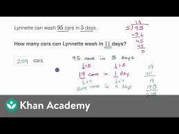 The student applies mathematical process standards to represent and solve problems involving proportional relationships. Rate Problems Video Intro To Rates Khan Academy