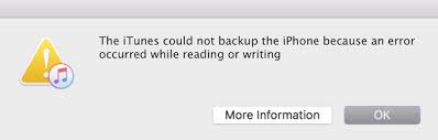 Iphone Can T Backup With Itunes Because An Error Occurred While Reading From Or Writing Backup Itunes Apple Help