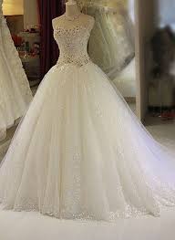 Glittery Beaded Wedding Dresses Sweetheart Sleeveless Lace Appliques Bridal Gowns Wedding Dresses Beaded Sparkly Wedding Dress Ball Gown Wedding Dress