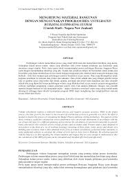 Rencana kebutuhan material bangunan (rkmb) 6. Ejournal Istn