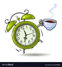 At each time point you can set an alarm and change the display then select from a variety of fonts, colors, styles and sizes for the time display. Cartoon Green Alarm Clock With Cup Of Coffee Ringing Wake Up Time Sketch Style Hand Drawn Vector Illustration Isolated On Whi Alarm Clock Coffee Vector Clock