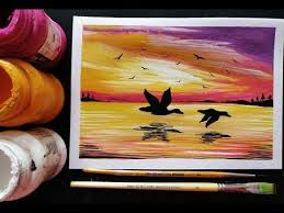 Easy Poster Colour Painting Ideas For Beginners Acrylic Scenery Painting Youtube Poster Color Painting Beginner Painting Dot Art Painting Use color to create energy, elicit a mood and. easy poster colour painting ideas for