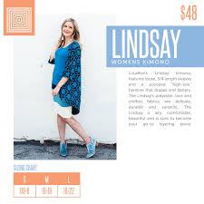 Womens Lularoe Lindsay Kimono Layering Piece Size Chart