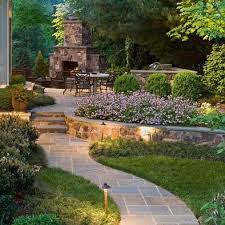 Landscaping On A Slope Gorgeous Landscaping On A Slight Slope With Fieldstone Walls And Backyard Dream Backyard Dream Garden