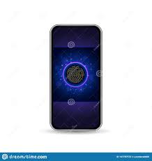 Mobile Phone With Lock Screen And Fingerprint Scanner For