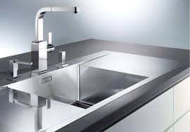 Built In Stainless Steel Sink With Drainer Blanco Flow 5 S If By Blanco Sink Stainless Steel Sinks Updated Kitchen