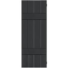 Our exterior shutters not only look great on this porch but provide light control and privacy. Ekena Millwork 2 Pack 15 In W X 59 In H Black Board And Batten Wood Pine Exterior Shutters In The Exterior Shut Shutters Exterior Vinyl Exterior Black Shutters