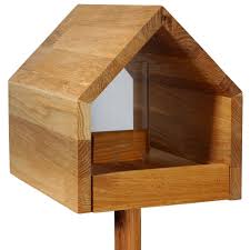 Eichenholz Vogelfutterhaus Mit Satteldach Futtertablett Silo Inkl Stander 46601e Vogelfutterhaus Vogelhaus Mit Stander Vogelhaus