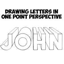 How To Draw 3D Letters In One Point Perspective - Perspective Drawing  Tutorial - How To Draw Step By Step Drawing Tutorials