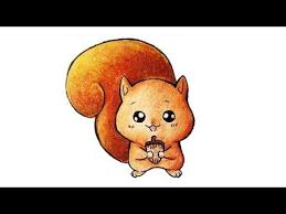 Tutoriel N 23 Comment Dessiner Un Ecureuil Kawaii Youtube Ecureuil Dessin Coloriage Enfant Dessin