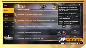 Garena free fire has more than 450 million registered users which makes it one of the most popular mobile battle royale games. Elite Free Fire Pass 25 More Badges Weekly Missions Check It Out Free Fire Mania