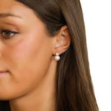 Small Diamond Pearl Studs