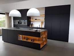 Maybe you would like to learn more about one of these? 50 Black Kitchen Design Ideas With White Color Accent Sweetyhomee Modern Kitchen Cabinet Design Black Kitchens Black Kitchen Cabinets