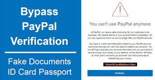 Fake Photo Id For Paypal Bypass Paypal Verification Fake Photo I D Card Paypal