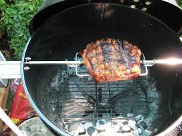 Krustenbraten Von Der Rotie Im 57er Weber Krustenbraten Braten Schweinebraten