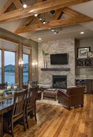 Rustic Chic Lake House Kitchen Contemporary Rustic Living Room Modern Lake House Living Room Decor Fireplace