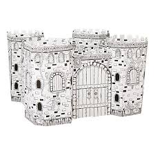 Children can also find coloring pages of castles from famous cartoons and films: Amazon Com Color It Yourself Castle Fortress Kid Sized Cardboard Coloring Kit Toys Games