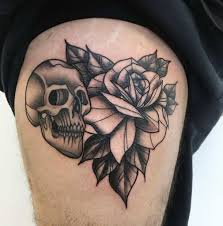 The most common meaning for a black rose tattoo is grief and death (via 500tattoos).since black is a color associated with death, people often get this tattoo in memory of someone who has passed away (via underground ink).in the west, black is the color associated with grief, however, in the east, the color associated with grief is white (via funeral guide). Top 80 Best Skull And Rose Tattoo Ideas 2021 Inspiration Guide