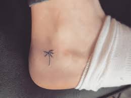 Little Palm Tree Palm Tree Tattoo Ankle Tree Tattoo Small Tree Tattoo Foot