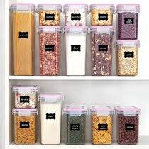 Kitchen canister set of 3, airtight ceramic canisters with lid, decorative coffee, sugar, tea storage containers for kitchen counter, rustic farmhouse decor, ivory 28.74oz(850ml) 3.5 out of 5 stars 3 $29.95 $ 29. Pink Kitchen Canisters Jars You Ll Love In 2021 Wayfair